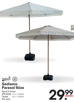 Sligro Sediamo Parasol Ibiza aanbieding