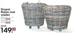 Sligro Drypot Rotan met wielen aanbieding