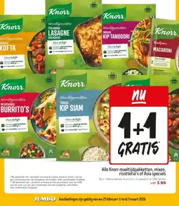 Jumbo Alle Knorr maaltijdpakketten, mixen, risotteria's of Asia specials aanbieding