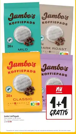 Jumbo Jumbo's koffiepads aanbieding