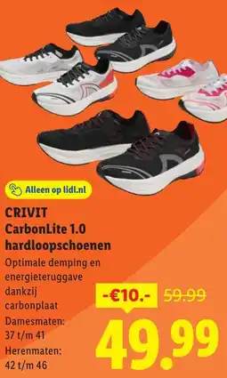 Lidl Crivit CarbonLite 1.0 hardloopschoenen aanbieding