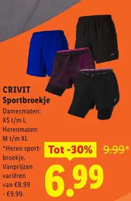 Lidl Crivit Sportbroekje aanbieding