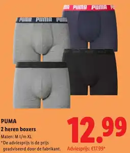 Lidl Puma 2 heren boxers aanbieding