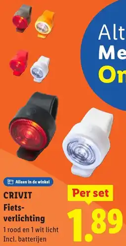 Lidl Crivit Fietsverlichting aanbieding