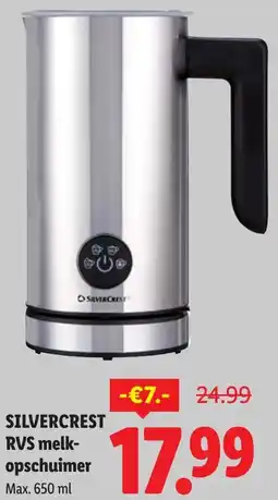 Lidl Silvercrest RVS melkopschuimer aanbieding