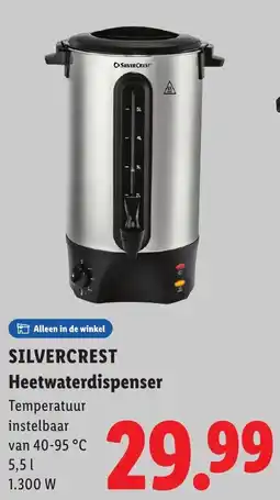 Lidl Silvercrest Heetwaterdispenser aanbieding