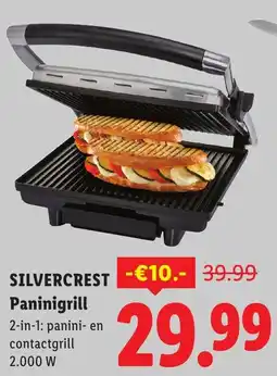 Lidl Silvercrest Paninigrill aanbieding