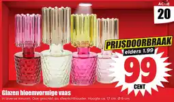 Dirk Glazen bloemvormige vaas aanbieding