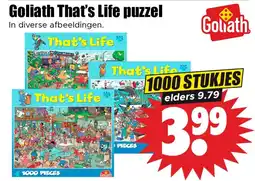 Dirk Goliath That's Life puzzel aanbieding