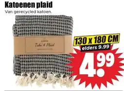 Dirk Katoenen plaid aanbieding