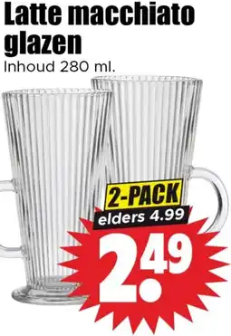 Dirk Latte macchiato glazen aanbieding