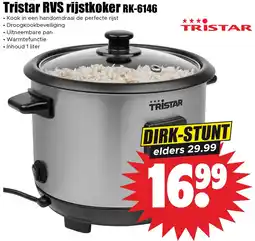 Dirk Tristar RVS rijstkoker RK-6146 aanbieding
