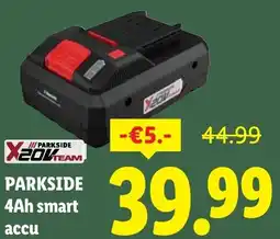Lidl Parkside 4Ah smart accu aanbieding