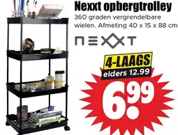 Dirk Nexxt opbergtrolley aanbieding