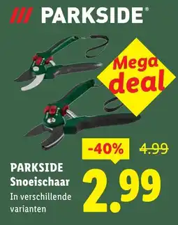 Lidl Parkside Snoeischaar aanbieding