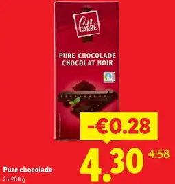 Lidl Pure chocolade aanbieding