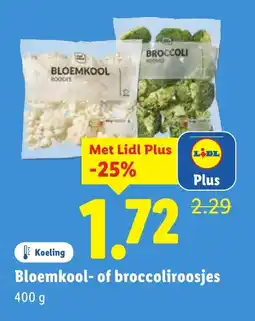 Lidl Bloemkool of broccoliroosjes aanbieding
