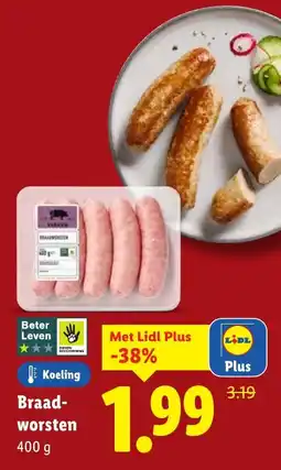 Lidl Braadworsten aanbieding