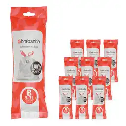 Bol.com Brabantia PerfectFit Vuilniszakken - 5-7 l - Code B - 10 rollen x 20 stuks aanbieding
