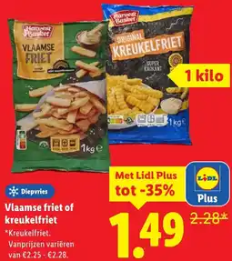Lidl Vlaamse friet of kreukelfriet aanbieding