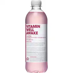 Joybuy Vitamin Well Awake Cafeïne Vitamine D + B12 + Foliumzuur met de Smaak Van Framboos 500 ml aanbieding