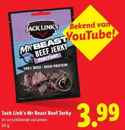 Lidl Jack Link's Mr Beast Beef Jerky aanbieding