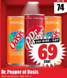 Dirk Dr. Pepper of Oasis aanbieding