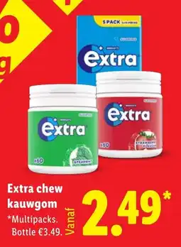 Lidl Extra chew kauwgom aanbieding