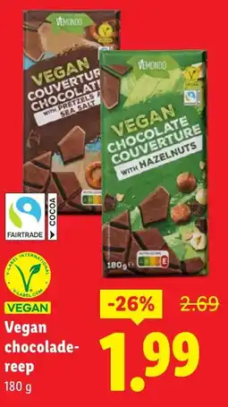 Lidl Vegan chocoladereep aanbieding
