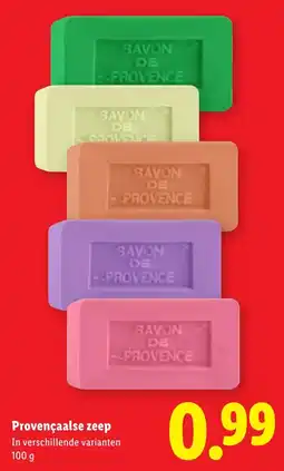 Lidl Provençaalse zeep aanbieding