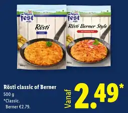 Lidl Rösti classic of Berner aanbieding