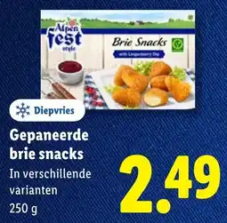Lidl Gepaneerde brie snacks aanbieding