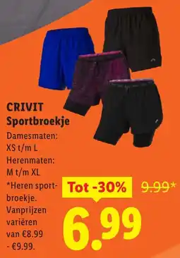 Lidl CRIVIT Sportbroekje aanbieding