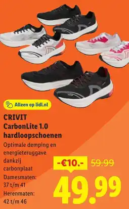 Lidl CRIVIT CarbonLite 1.0 hardloopschoenen aanbieding