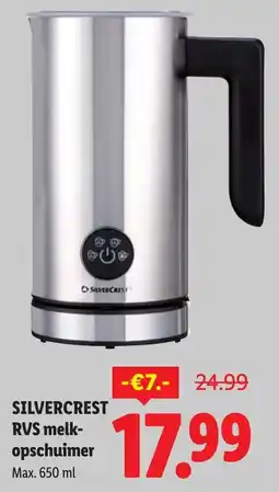 Lidl Silvercrest RVS melk opschuimer aanbieding