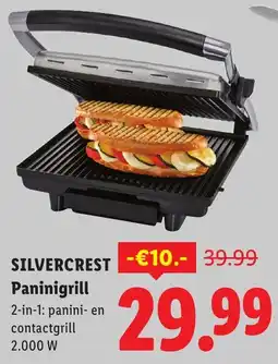 Lidl Silvercrest Paninigrill aanbieding