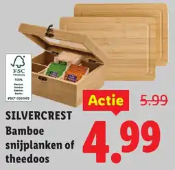 Lidl Silvercrest Bamboe snijplanken of theedoos aanbieding