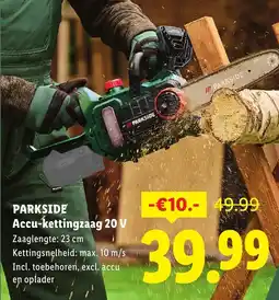 Lidl Parkside Accu-kettingzaag 20 V aanbieding