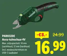 Lidl Parkside Accu-tuinschaar 4V aanbieding