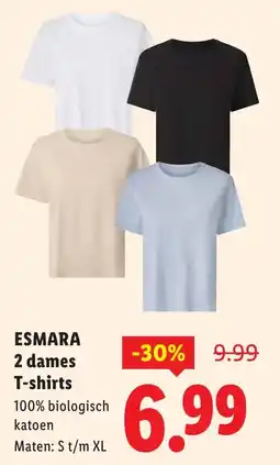 Lidl Esmara 2 dames T-shirts aanbieding