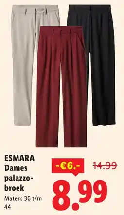 Lidl Esmara Dames palazzobroek aanbieding
