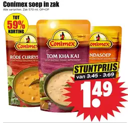 Dirk Conimex Soep in Zak aanbieding