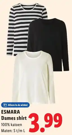 Lidl Esmara Dames shirt aanbieding