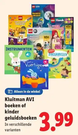 Lidl Kluitman AVI boeken of kinder geluidsboeken aanbieding