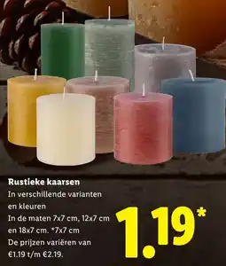 Lidl Rustieke kaarsen aanbieding