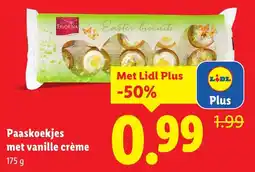 Lidl Paaskoekjes met vanille crème aanbieding
