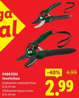 Lidl Parkside Snoeischaar aanbieding