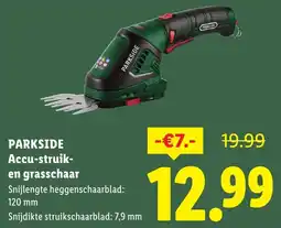 Lidl Accu-struik en grasschaar aanbieding
