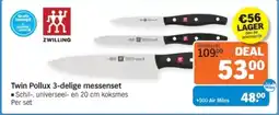 Albert Heijn Twin Pollux 3 delige Messenset aanbieding
