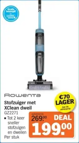 Albert Heijn Rowenta Stofzuiger met XClean dweil aanbieding